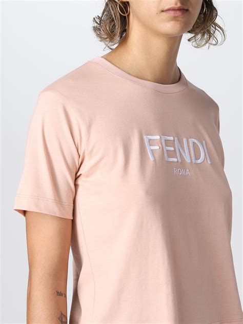 fendi t shirt women|pink Fendi hoodie for women.